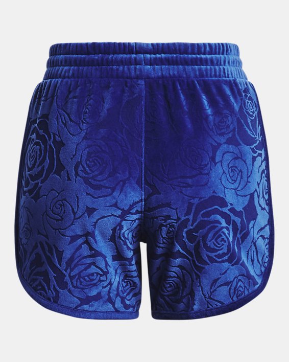 Women's UA Velour Rose Shorts, Blue, pdpMainDesktop image number 6
